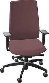 Dauphin Bürostuhl Indeed operator Stoff braun, Gestell schwarz