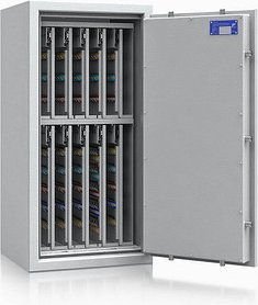 ISS safe4key Schlüsseltresor lichtgrau mit 720 Haken, Doppelbartschloss, 50,0 x 42,0 x 100,0 cm, 1 St.