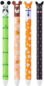 JOLLY Gelschreiber Tiermotive 0,5 mm, Schreibfarbe: blau, 4 St.