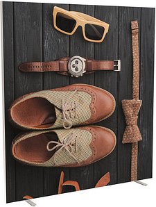 PAPERFLOW Trennwand easyScreen Classic Chic, 61455 bunt 160,0 x 173,4 cm, 1 St.