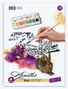 Staufen® Malblock Künstler DIN A4 120 g/qm, 50 Blatt, 1 Block