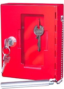 Thumbnail - WEDO Notschlüsselkasten signalrot, Zylinderschloss, 15,0 x 4,0 x 12,0 cm, 1 St.