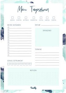 Teachly Tagesplaner-Block DIN A4 To-Do-Liste, 1 St.