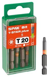 SPAX® Bits T20 T-STAR Plus, 5 St.