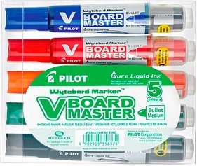 Thumbnail - PILOT V-Board Master Whiteboard-Marker farbsortiert 2,0 - 5,0 mm, 5 St.