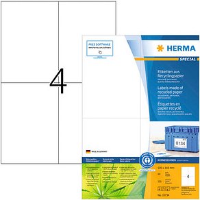 Thumbnail - 320 HERMA Etiketten weiß 105,0 x 148,0 mm