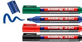 edding 330 Permanentmarker farbsortiert 1,0 - 5,0 mm, 4 St.