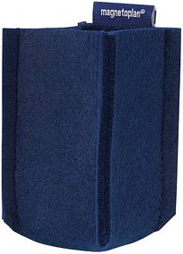 Thumbnail - magnetoplan Stiftehalter magnetoTray SMALL blau Filz 6,0 x 6,0 x 10,0 cm