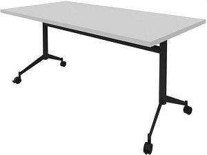 Thumbnail - Quadrifoglio Mehrzwecktisch Pop-up grau, dunkelgrau rechteckig, T-Fuß-Gestell grau, 160,0 x 80,0 x 74,0 cm