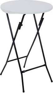 Garden Pleasure MUFARO Stehtisch rund Kunststoff weiß 60,0 x 60,0 x 107,0 cm, 1 St.