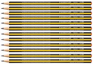 STAEDTLER Noris 183-HB Bleistifte HB schwarz/gelb, 12 St.
