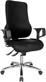 Topstar Bürostuhl Sitness 55, SD69X L50 Stoff schwarz, Gestell chrom
