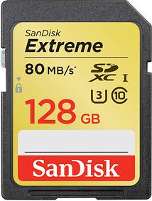 SanDisk Speicherkarte SDXC-Card Extreme, 128 GB, 1 St.