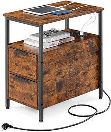 Thumbnail - VASAGLE Beistelltisch rechteckig Spanplatte braun 35,0 x 60,0 x 61,0 cm, 1 St.