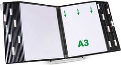 Thumbnail - tarifold Sichttafelsystem 433307 DIN A3 schwarz mit 30 St. Sichttafeln, 1 St.