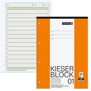 Thumbnail - BRUNNEN Arbeitsblock Kieserblock gelocht DIN A4 liniert Lineatur 01