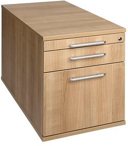 HAMMERBACHER Solid Rollcontainer nussbaum 3 Auszüge 42,8 x 80,0 x 51,2 cm