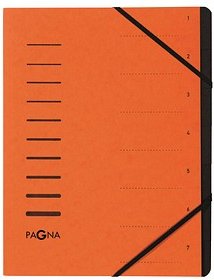 PAGNA Ordnungsmappe 7 Fächer orange