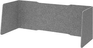 HAMMERBACHER Akustik-Tischtrennwand, grau 174,0 x 60,5 cm, 1 St.