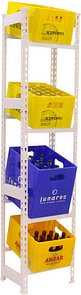 Simonrack Getränkekistenregal SIMONBOTTLE 4 8425437087868 weiß 40,0 x 30,0 x 200,0 cm