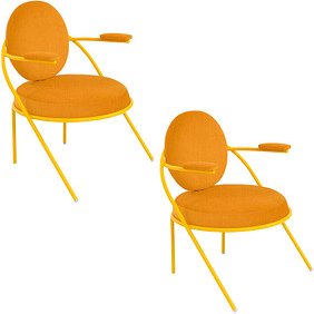 Thumbnail - meet powered by PAPERFLOW Sessel SATURNE safran Kunstleder 70,0 x 73,0 x 88,0 cm, 2 St.