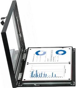 LMG Schaukasten grau 2x DIN A4