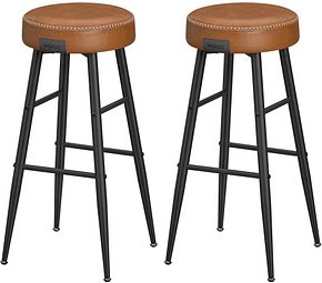 VASAGLE Barhocker LBC090K01 braun Kunstleder, 2 St.