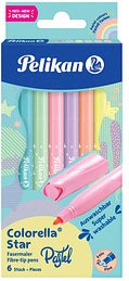Pelikan Colorella Star C302 PASTELL Filzstifte farbsortiert, 6 St.
