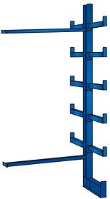 SCHULTE Anbau-Schwerlastregal K1000 14481 enzianblau 125,0 x 50,0 x 200,0 cm
