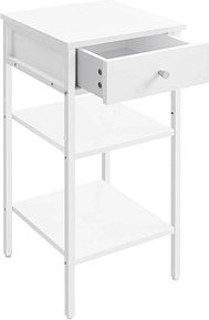 VASAGLE Nachttisch rechteckig MDF-Platte weiß 35,0 x 35,0 x 70,0 cm, 1 St.