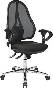 Topstar Bürostuhl Open Point SY Deluxe, OP290UG20 Stoff schwarz, Gestell chrom