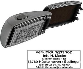 Thumbnail - COLOP Textstempel, individualisierbar EOS Stamp Mouse 30 selbstfärbend blau, schwarz, rot ohne Logo, 1 St.