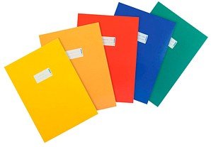 5 HERMA Heftumschläge farbsortiert Papier DIN A4