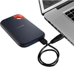 SanDisk Extreme Portable SSD V2 2 TB externe SSD-Festplatte schwarz, orange