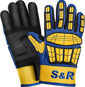 S&R unisex Arbeitshandschuhe schwarz Größe 10, 1 Paar