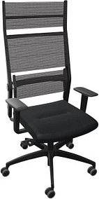 Dauphin Bürostuhl Lordo Stoff schwarz, Gestell schwarz