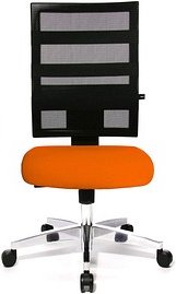 Topstar Bürostuhl X-Pander, 9590T340 Stoff orange, Gestell alu