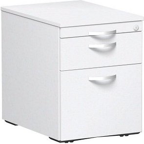 geramöbel Flex Rollcontainer weiß 3 Auszüge 43,0 x 60,0 x 56,5 cm