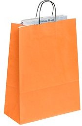 Thumbnail - VP Papier-Tragetaschen Toptwist orange 32,0 x 42,0 cm, 50 St.