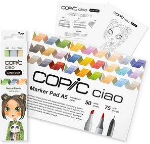COPIC® Ciao Natural Palette Starter Layoutmarker-Set farbsortiert 1,0 + 6,0 mm, 1 Set