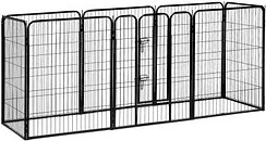 relaxdays Welpenauslauf Größe XL schwarz 76,5 x 235,0 x 100,0 cm, 1 St.