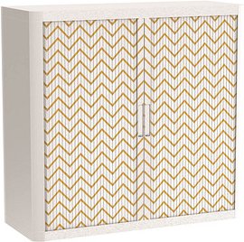 PAPERFLOW easyOffice Classic Chic Rollladenschrank 60052 2 Fachböden 110,0 x 41,5 x 104,0 cm