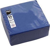 Thumbnail - PROnappe Servietten marineblau 2-lagig 20,0 x 20,0 cm, 50 St.