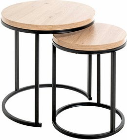 HAKU Möbel Beistelltische-Set eiche, 2 St.