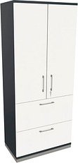 fm Aktenschrank Oldenburg, 4260649684931 lavagrau, weiß 2 Fachböden 80,0 x 44,2 x 186,9 cm