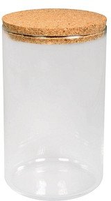 Rayher Vorratsglas transparent mit Korkdeckel Ø 9,5 cm, 1 St.