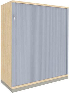fm Sidney Rollladenschrank silber, königsahorn 2 Fachböden 80,0 x 44,2 x 113,3 cm