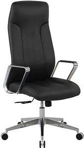 Chefsessel, 10012 Kunstleder schwarz, Gestell silber