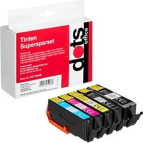 dots 1x pigmentschwarz, 1x schwarz, 1x cyan, 1x magenta, 1x gelb Druckerpatronen kompatibel zu Canon PGI-580XXL PGBK, C...