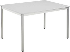 SODEMATUB Mehrzwecktisch lichtgrau, alu rechteckig, Vierkantrohr alu, 140,0 x 80,0 x 74,0 cm